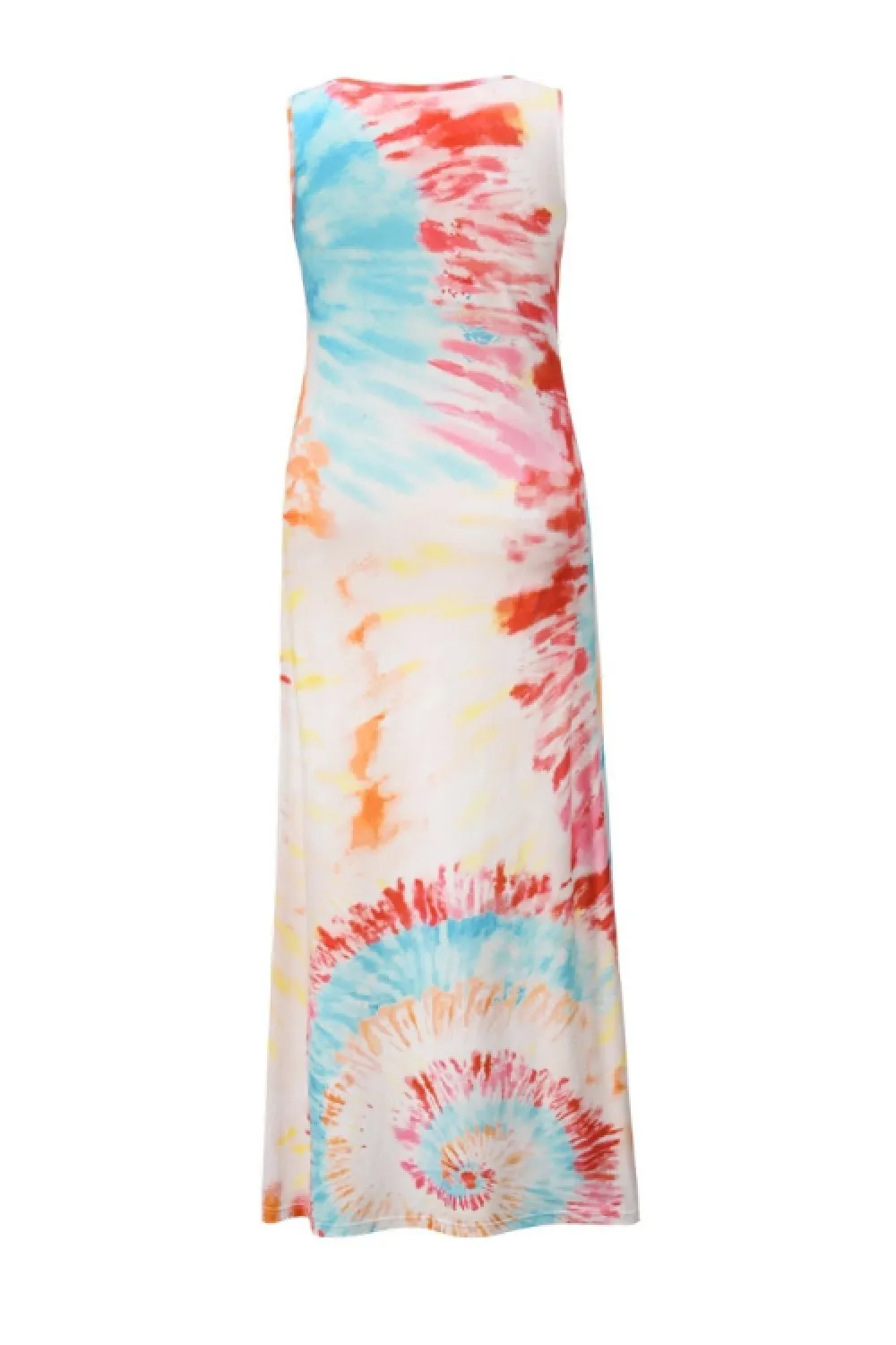 Tie-dyed Printed Casual Vest Dress