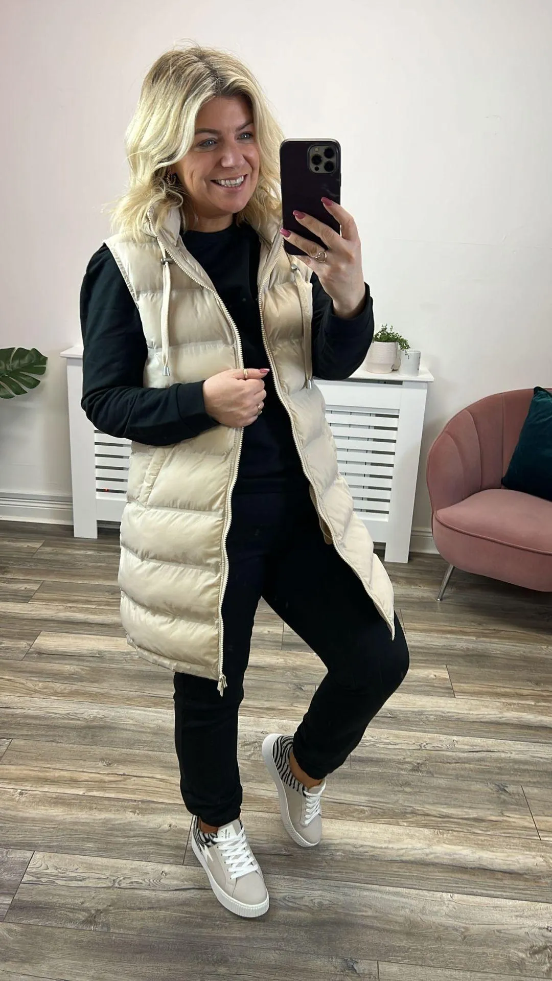 Trish Padded Gilet (Beige)