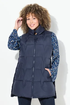 Ulla Popken Padded Gilet in Navy