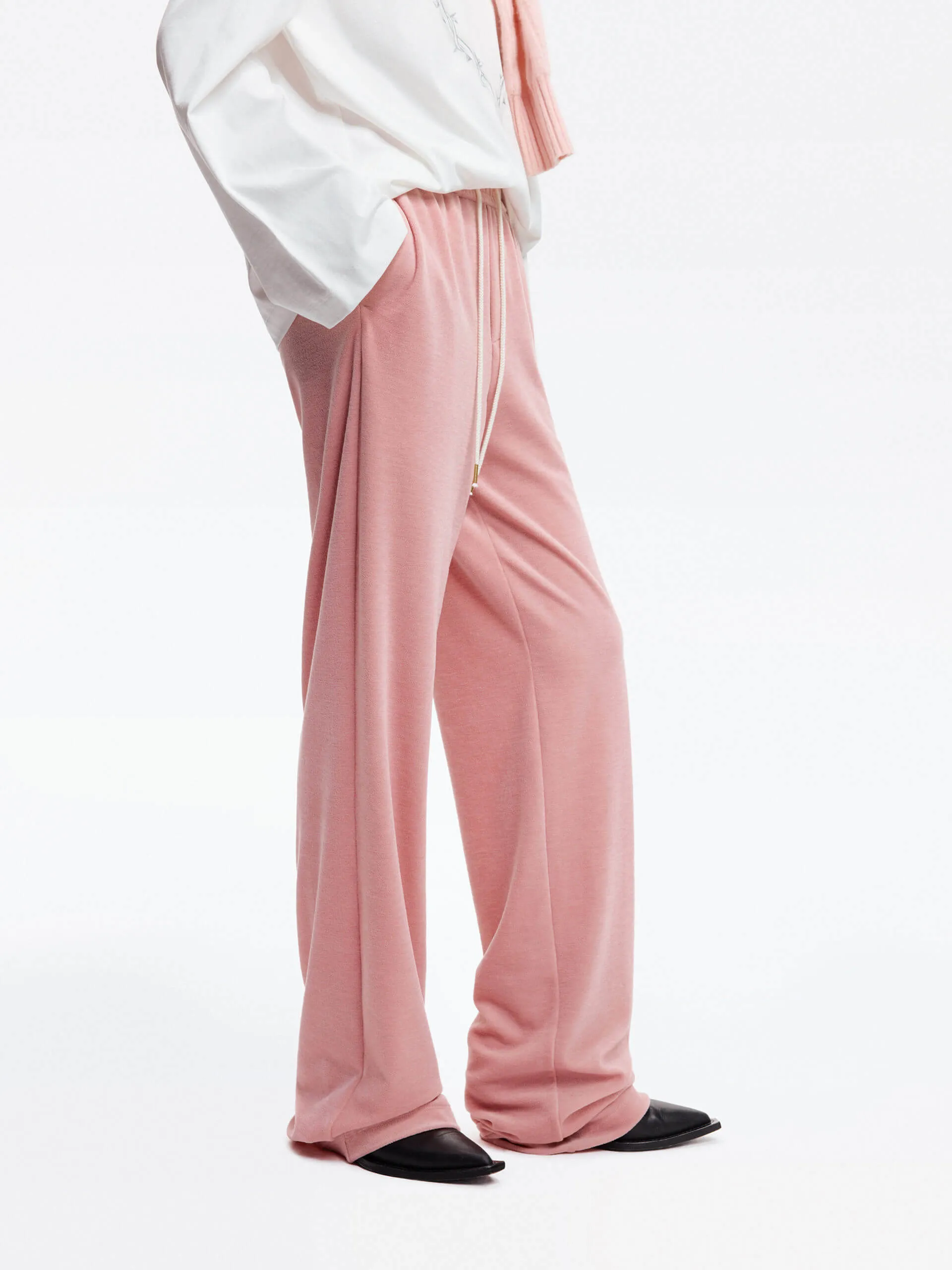 Velvet Texture Elasticated Pants