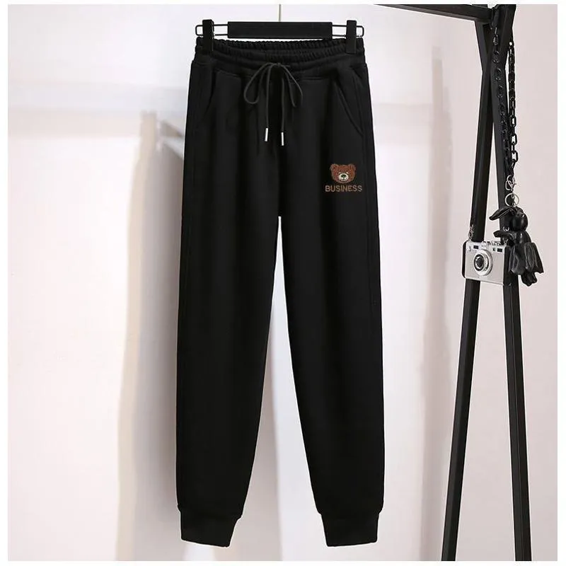 Versatile Plus Slimming Loose Fit Straight Sports Sweatpants