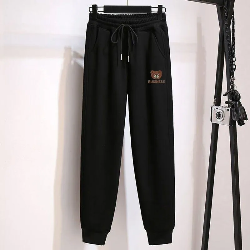 Versatile Plus Slimming Loose Fit Straight Sports Sweatpants