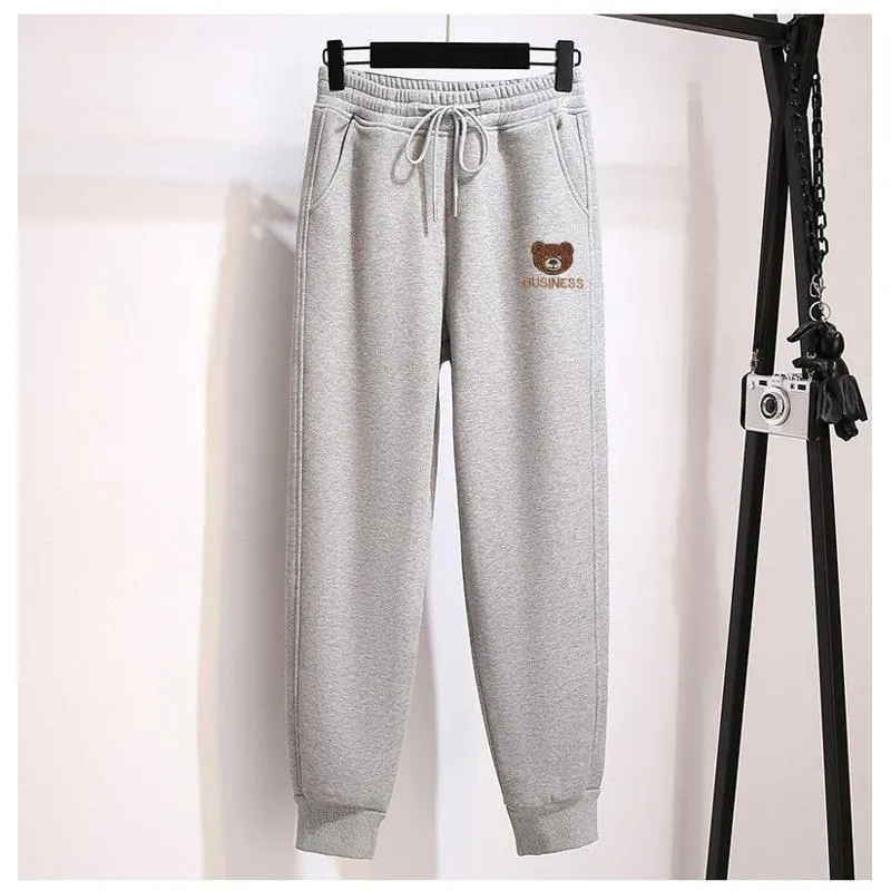 Versatile Plus Slimming Loose Fit Straight Sports Sweatpants