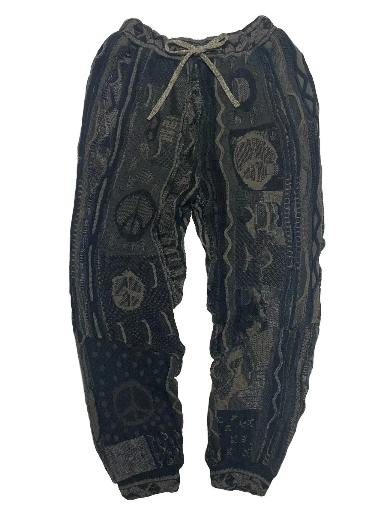 Vintage Retro Japanese Stitched Hip-hop Style Knitted Sweatpants