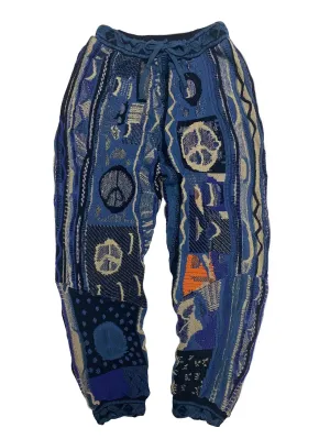 Vintage Retro Japanese Stitched Hip-hop Style Knitted Sweatpants