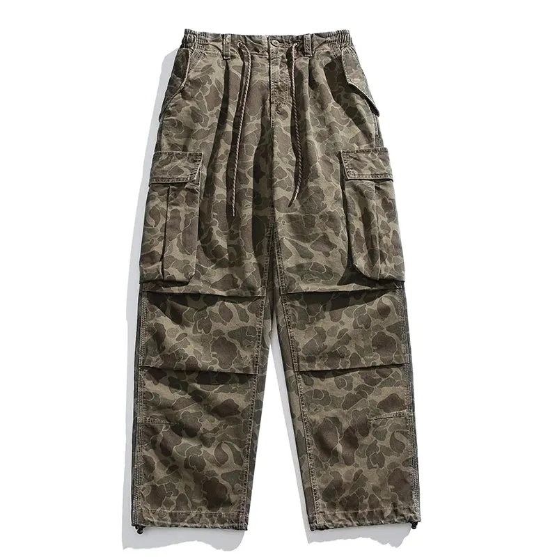 Wiaofellas  -  High Quality American Retro Ast Craft Camouflage Cargo Pants For Men Clothing Outdoors Tactical Pants Casual Baggy Trousers Male