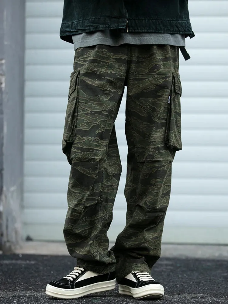 Wiaofellas  -  High Quality American Retro Ast Craft Camouflage Cargo Pants For Men Clothing Outdoors Tactical Pants Casual Baggy Trousers Male