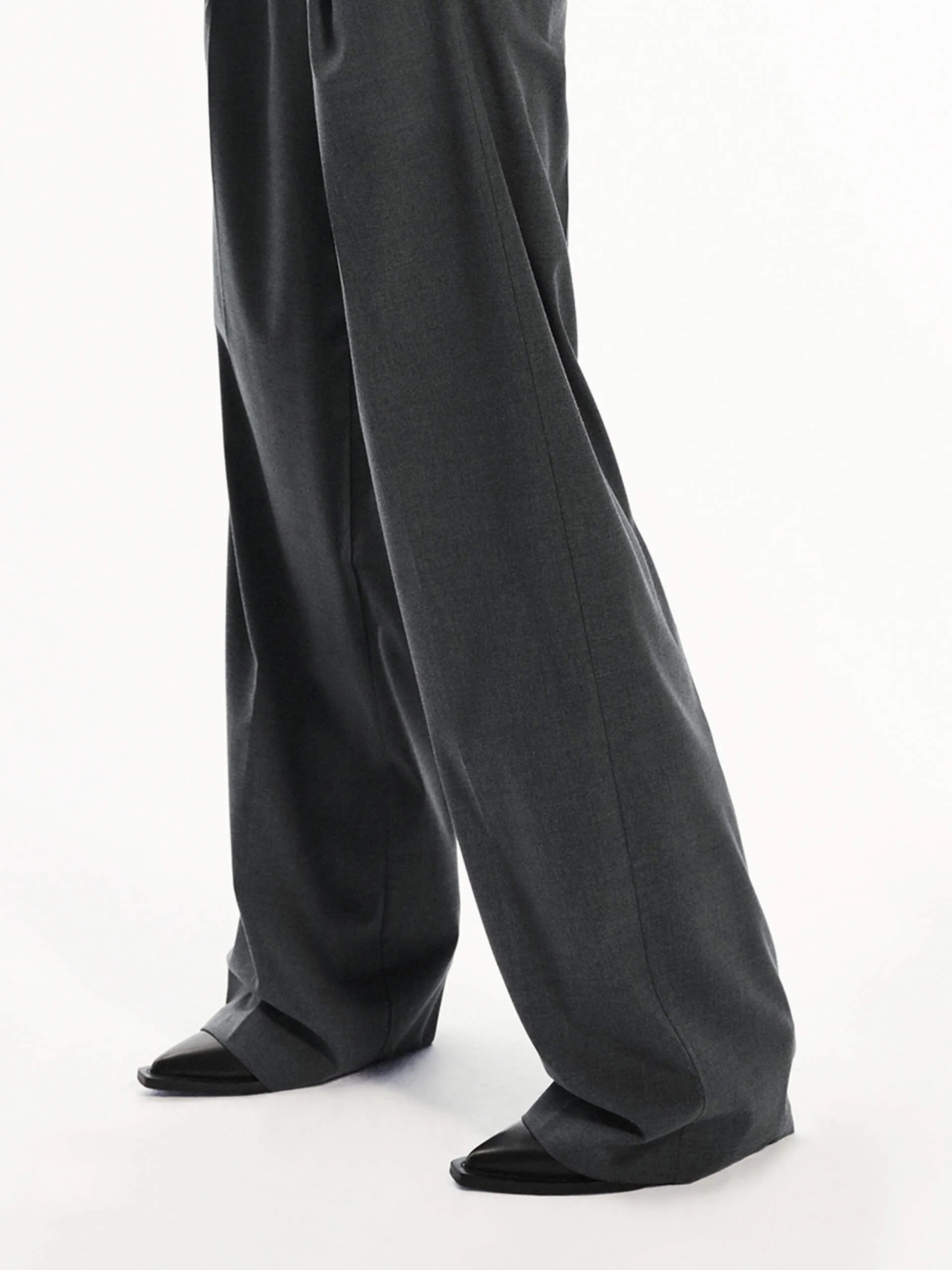 Wide Leg Contrast Pants