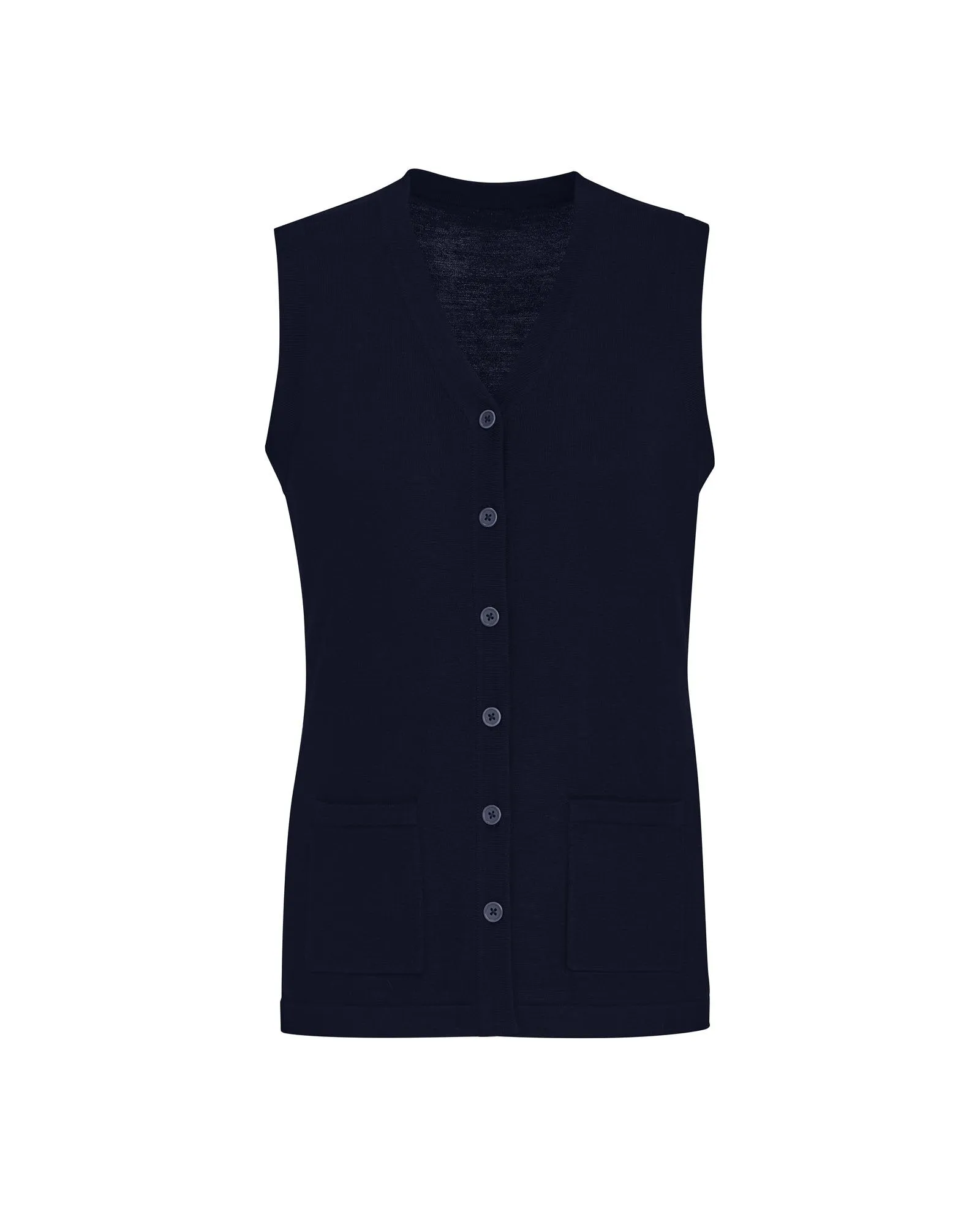 Womens Button Front Knit Vest