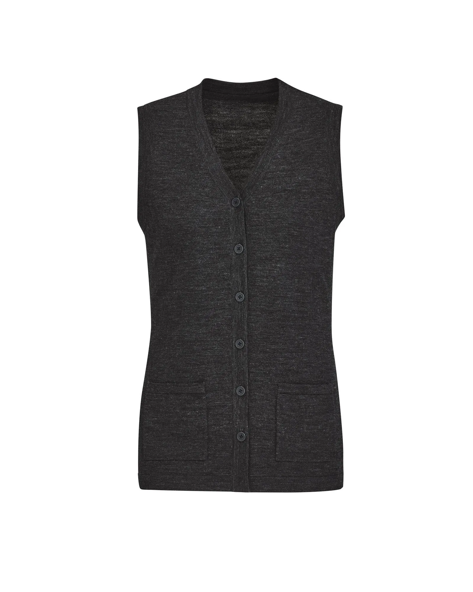 Womens Button Front Knit Vest