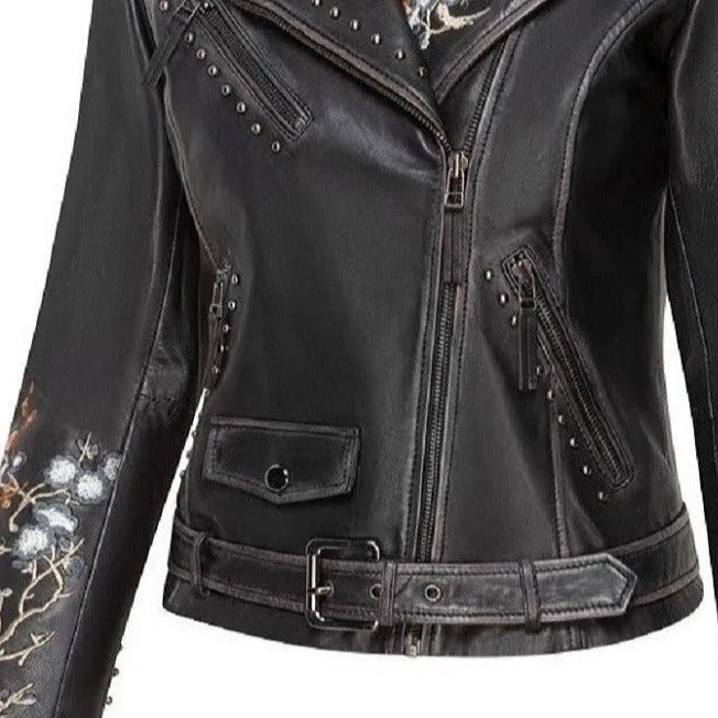 WOMENS SHORT LEATHER JACKET MABEL