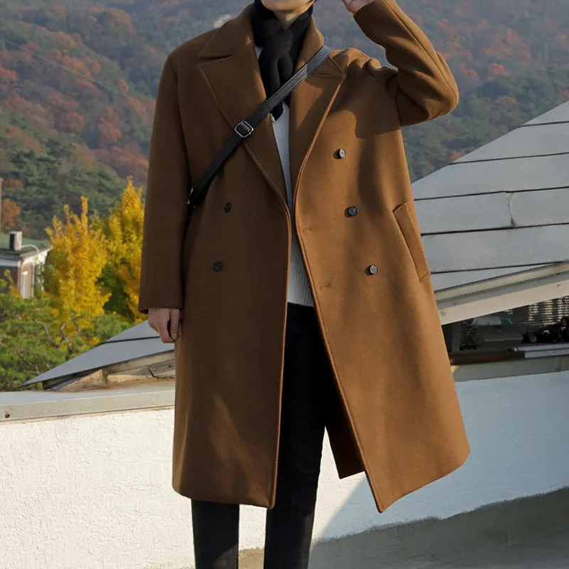 Woolen korean long coat