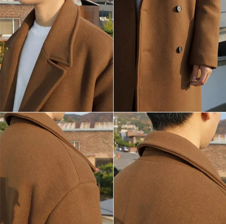 Woolen korean long coat