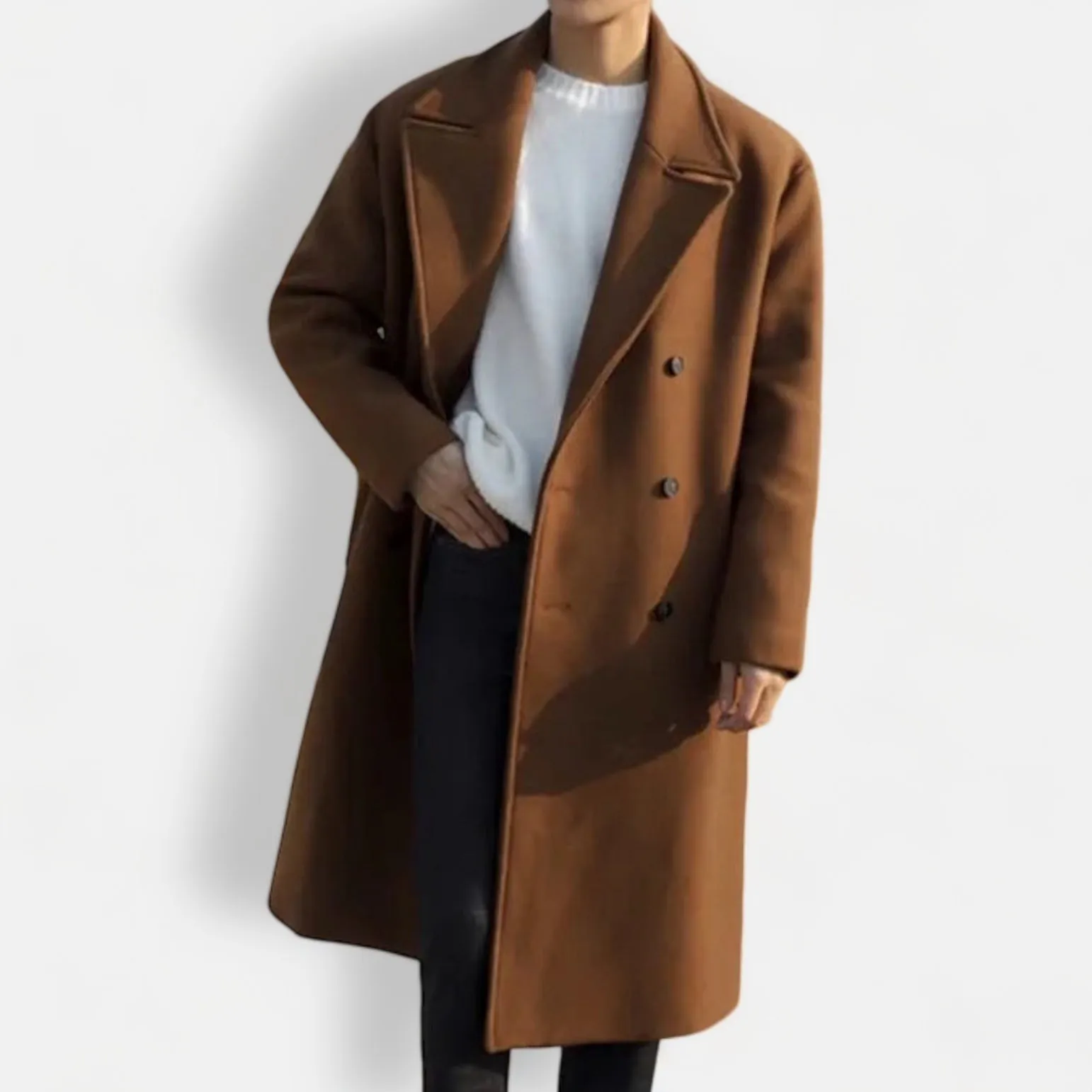 Woolen korean long coat