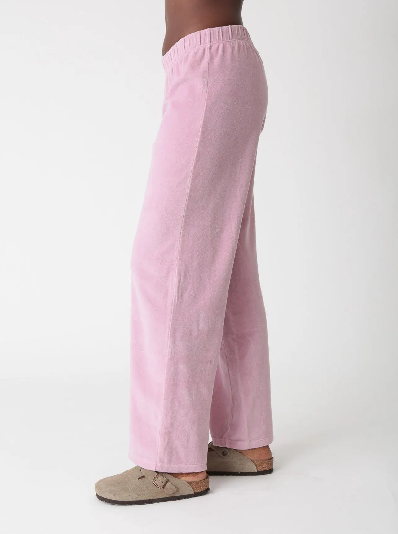 Wylie Velour Pant - Mauve