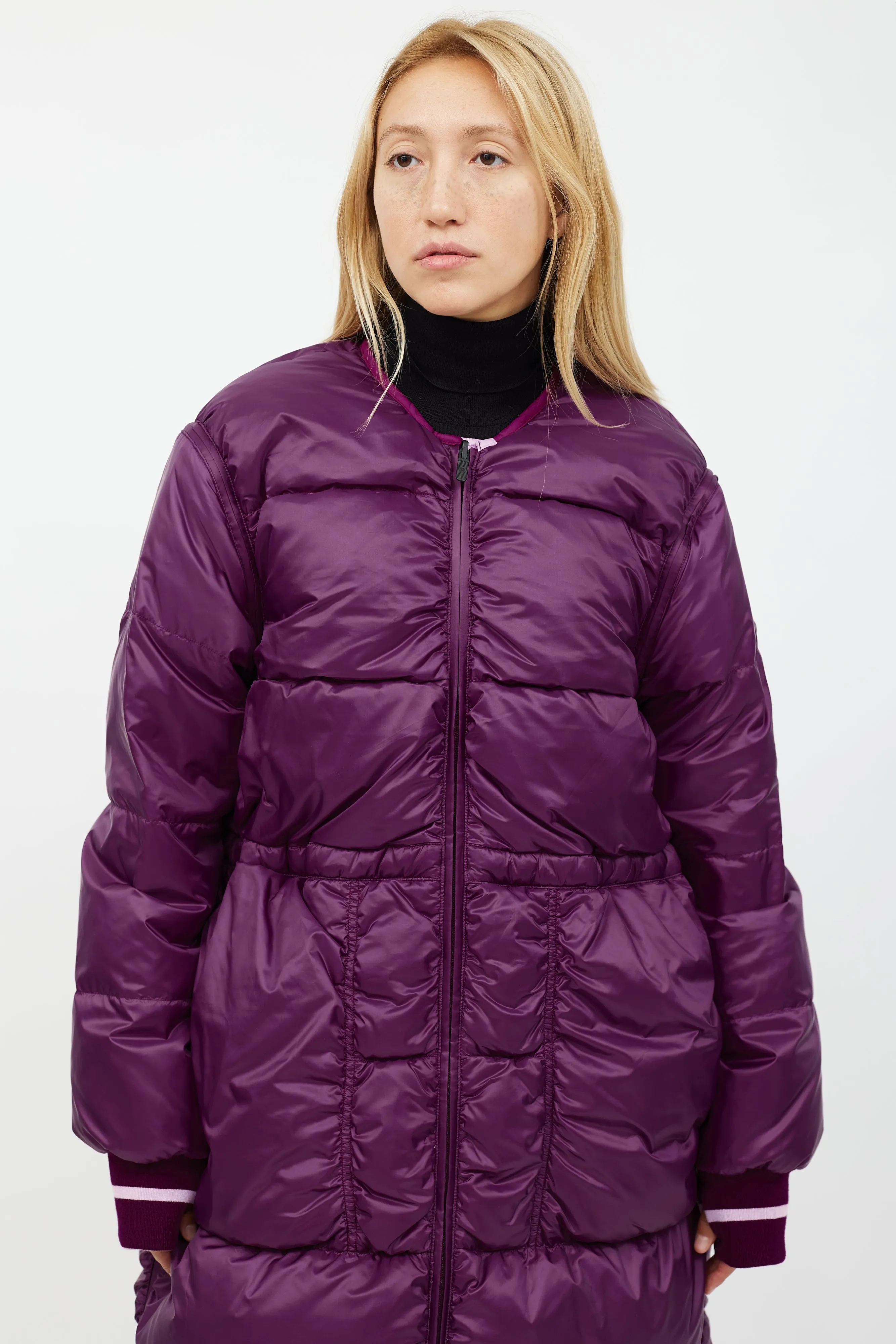 X LULU Purple Inner Expanse Infinity Coat